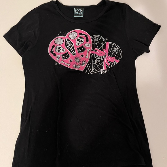 Too Fast Gothabilly goth spooky Halloween tee XXL - Picture 1 of 3